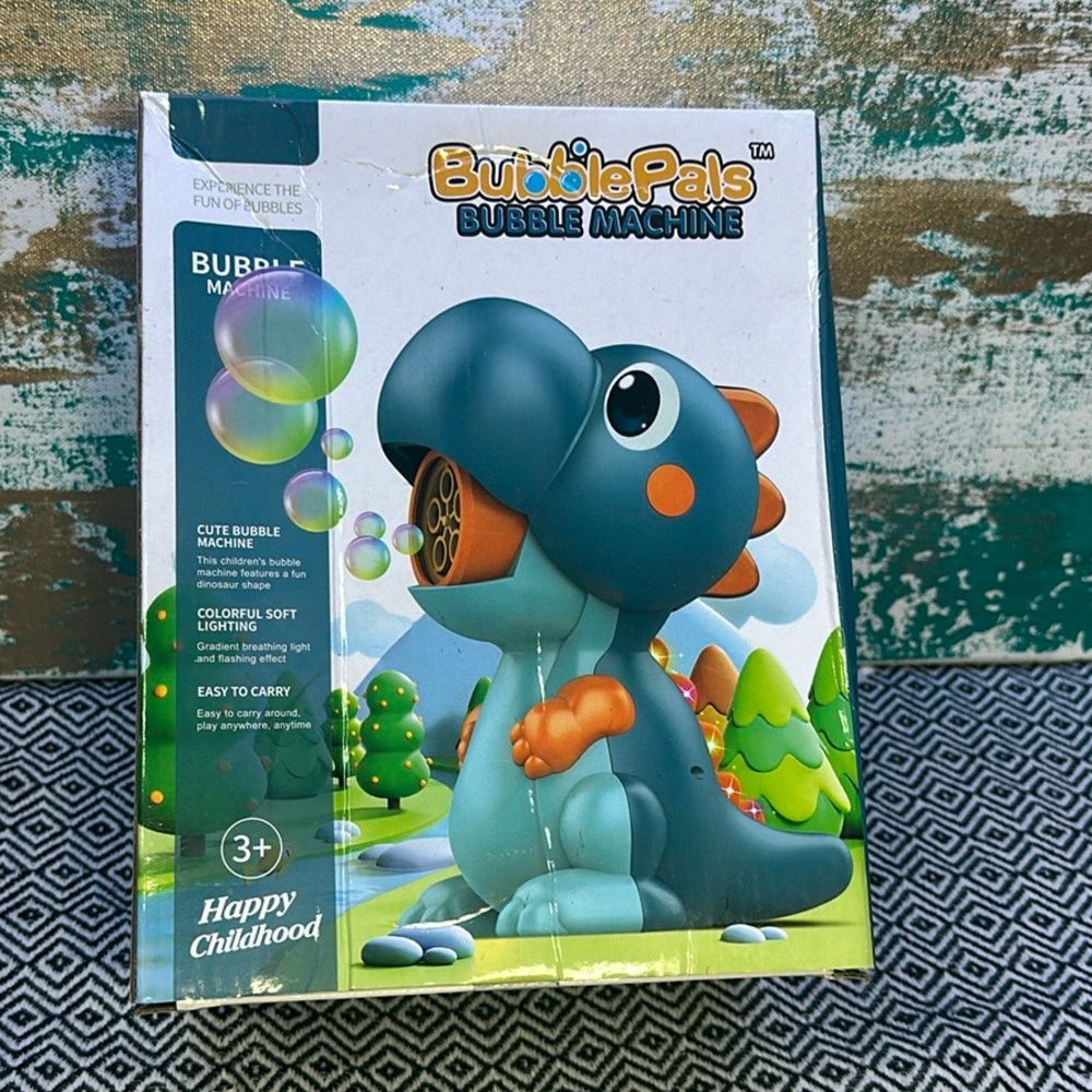 BubblePals Dinosaur Bubble Machine for Toddlers, Automatic new in box